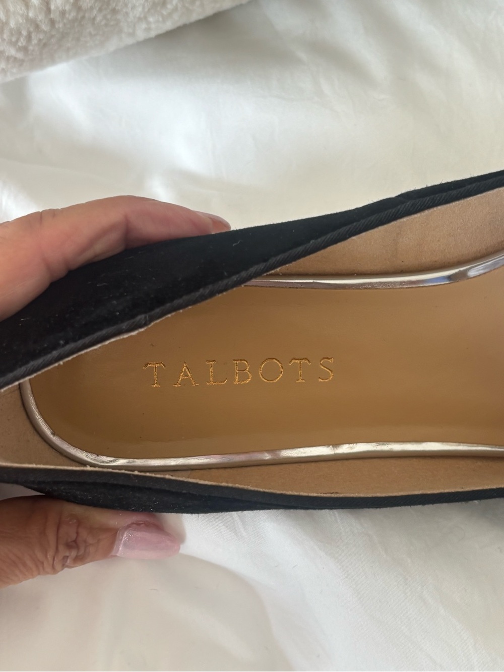 Talbots Black Velvet Reindeer Embroidered Loafers - Picture 4 of 5